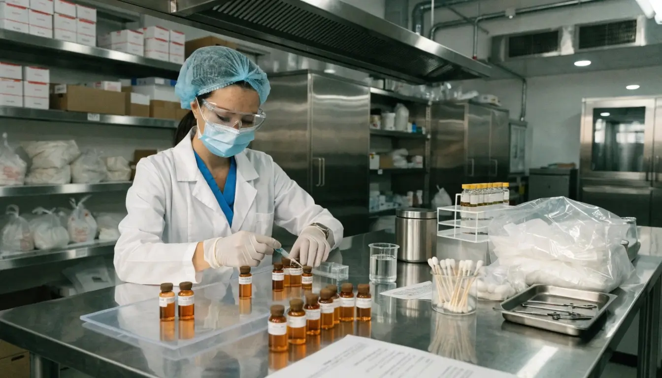Clinical preparation area highlighting sterile tools and protocols, which correlates to the average Medical Assistant Salary in USA.