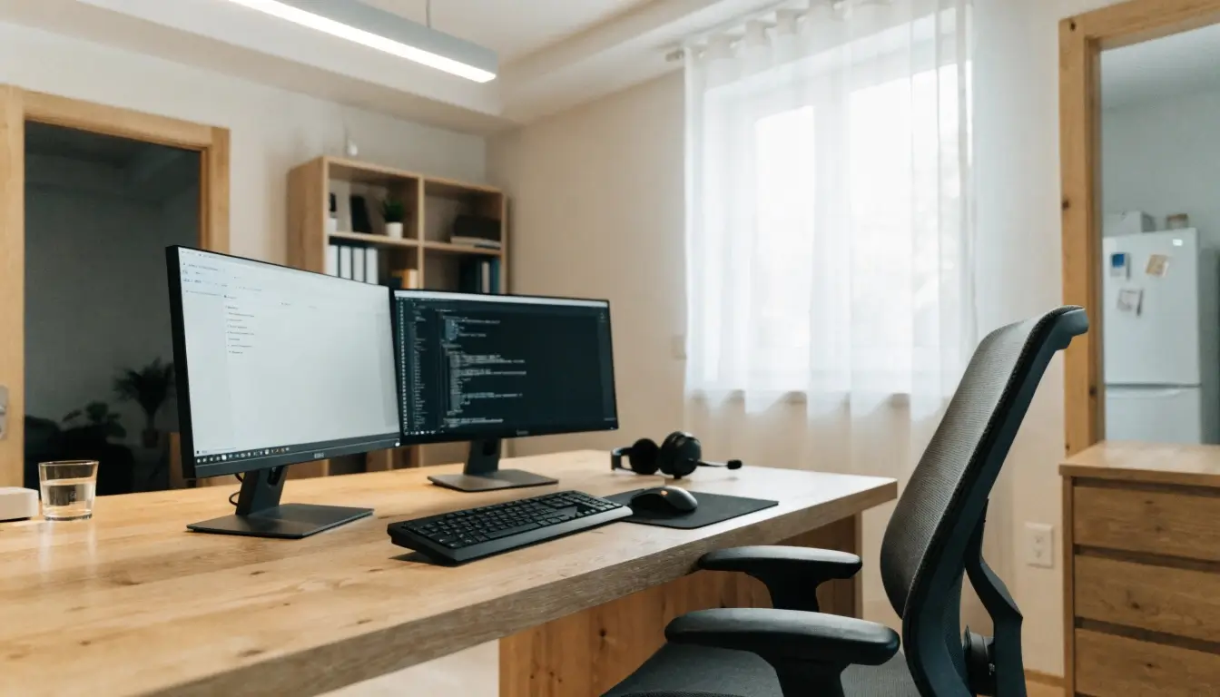 A remote work-from-home customer service setup, representing urgent hiring jobs in Texas remote paths.